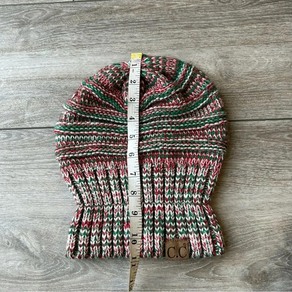 C.C Hat Oversized Baggy Slouch Thick Warm Cap Hat Skully Mixed Cable Knit Beanie - Picture 12 of 12